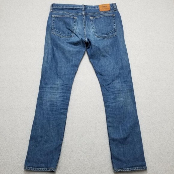 Vans Womens‎ Jeans 34x32 Blue Denim Straight Stretchy Mid Rise - Picture 11 of 15